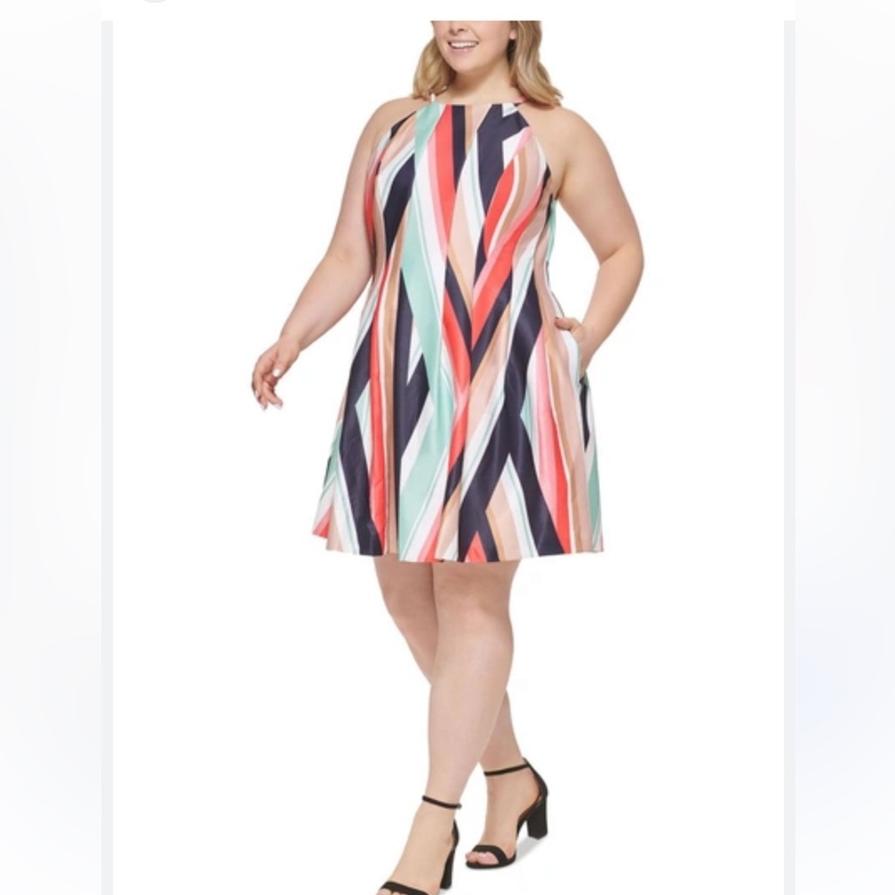 Vince Camuto Multicolor Striped Dress